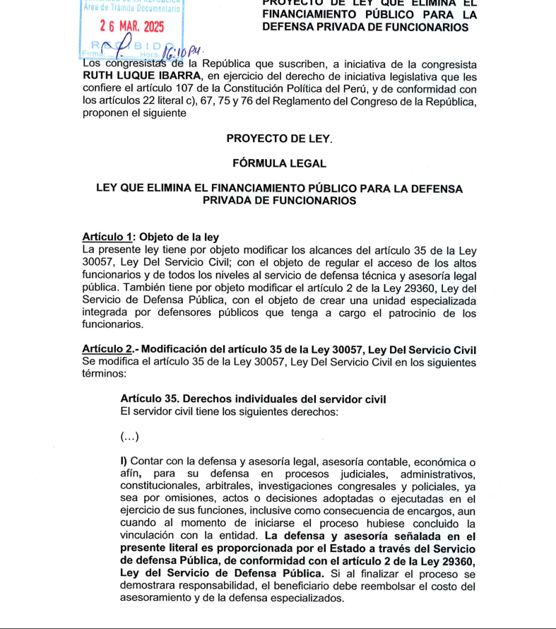 Proyecto de ley