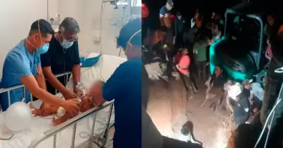 Menor fue rescatado y atendido de inmediato