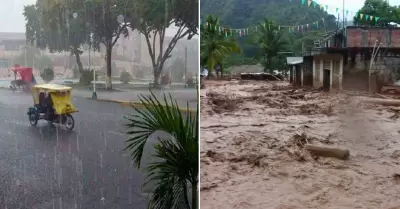 Lluvias y huaicos en Per.