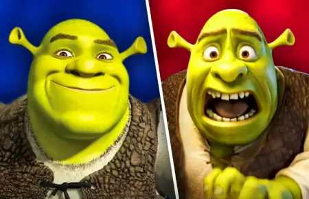 La razn del drstico cambio en la apariencia de los personajes de Shrek.