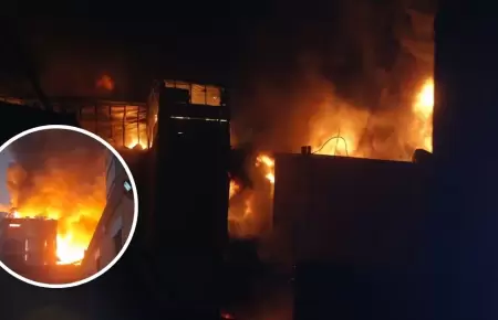 Minsa reporta 17 lesionados tras incendio en Cercado de Lima.