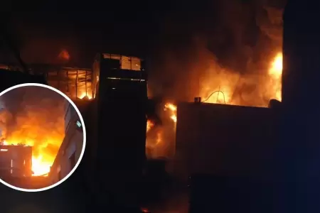 Minsa reporta 17 lesionados tras incendio en Cercado de Lima.