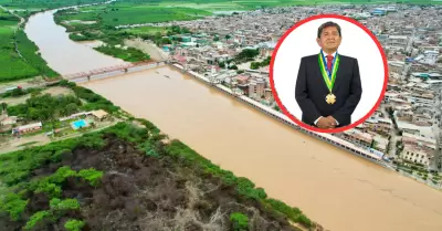 Desborde de ro podra generar desastres naturales.