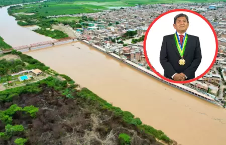 Desborde de ro podra generar desastres naturales.