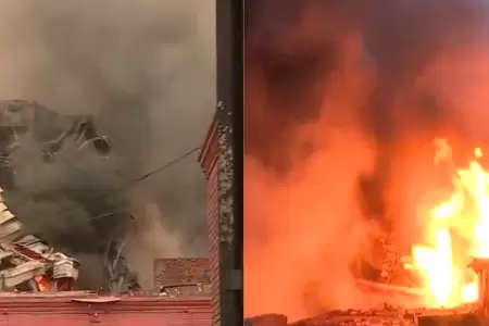 Cae cuarto edificio producto del incendio en Barrios aLtos.