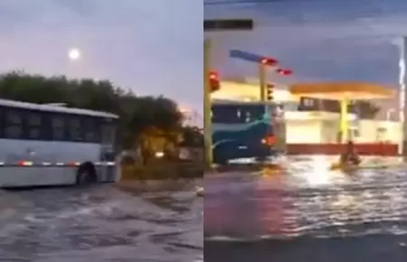 Lluvias intensas inundan avenidas de Piura