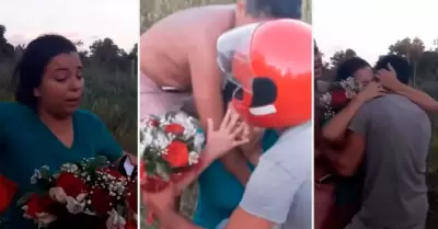 Peculiar propuesta de matrimonio deja en shock a la novia.