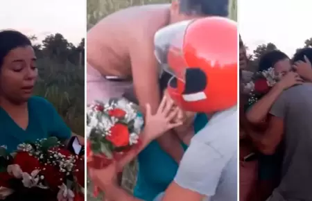 Peculiar propuesta de matrimonio deja en shock a la novia.