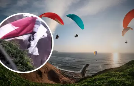 Parapente cae en la Costa Verde.