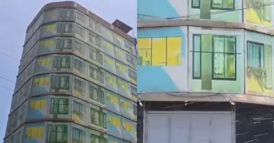 Impresiones aparentan ser ventanas de edificio de 11 pisos.