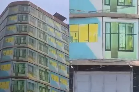 Impresiones aparentan ser ventanas de edificio de 11 pisos.