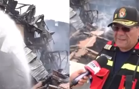 Comandante de bomberos evaluaran estrategia para contener el incendio.