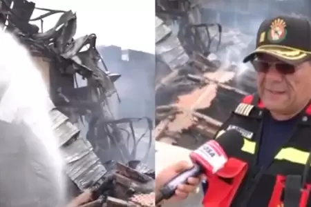 Comandante de bomberos evaluaran estrategia para contener el incendio.