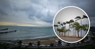 Fenmeno meteorolgico en la costa.