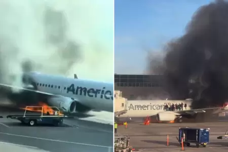 Avin se incendia en aeropuerto.