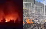 Apurmac: Sujetos incendian campamento minero en Aymaraes para exigir el retiro de la empresa Southern