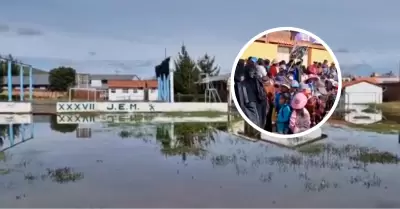 Instalaciones de la institucin educativa terminaron inundadas.