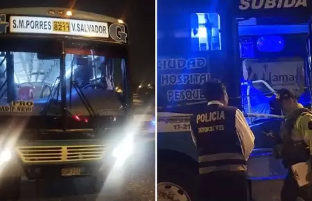 Chofer de bus de la lnea G es acribillado en VES.