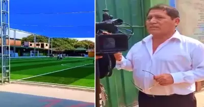 Director de colegio en SJL renunci tras construccin de cancha de grass.