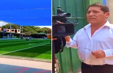 Director de colegio en SJL renunci tras construccin de cancha de grass.