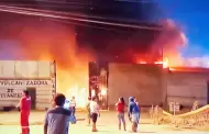 VES: TERRIBLE! Incendio asot cochera cerca del kilmetro 17 de la Panamericana Sur