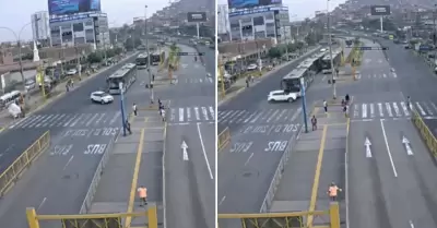 Camioneta choca contra bus del Metropolitano en Independencia.