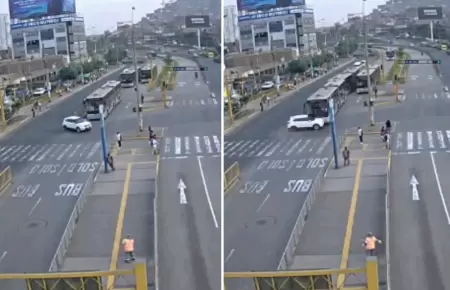 Camioneta choca contra bus del Metropolitano en Independencia.