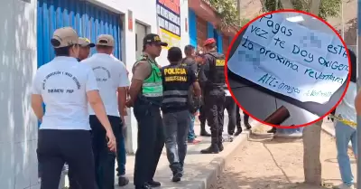 Delincuentes arrojan explosivo a colegio de Ventanilla.