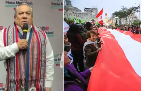 Gustavo Adrianzn critica marcha de hoy.