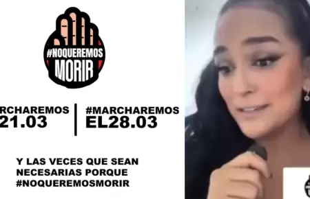 Daniela Darcourt confirm asistencia a marcha.