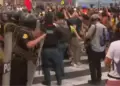 Enfrentamientos entre PNP y manifestantes en marcha contra la inseguridad en la avenida Abancay