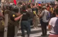 Enfrentamientos entre PNP y manifestantes en marcha contra la inseguridad en la avenida Abancay