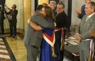 Santivez fue despedido entre aplausos y con emotivo abrazo de Dina Boluarte tras juramentacin de nuevo ministro