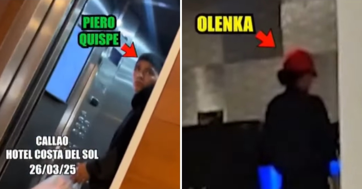 Piero Quispe es AMPAYADO entrando a hotel con Olenka Mejía, exsaliente de Jefferson Farfán