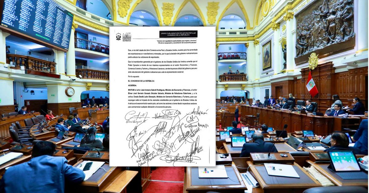 Congreso cita a titulares del MEF, Cancillería y Mincetur para exponer impacto de aranceles de EE.UU.