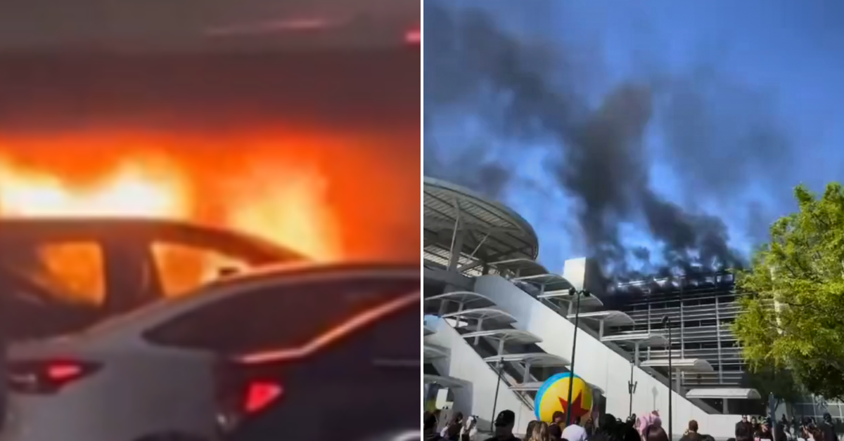 Terrible incendio en Disneyland: Siniestro en estacionamiento desató temor entre visitantes