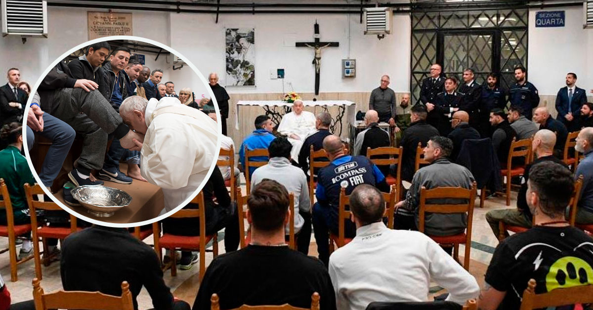 Semana Santa: Papa Francisco visita cárcel romana por Jueves Santo durante su convalecencia