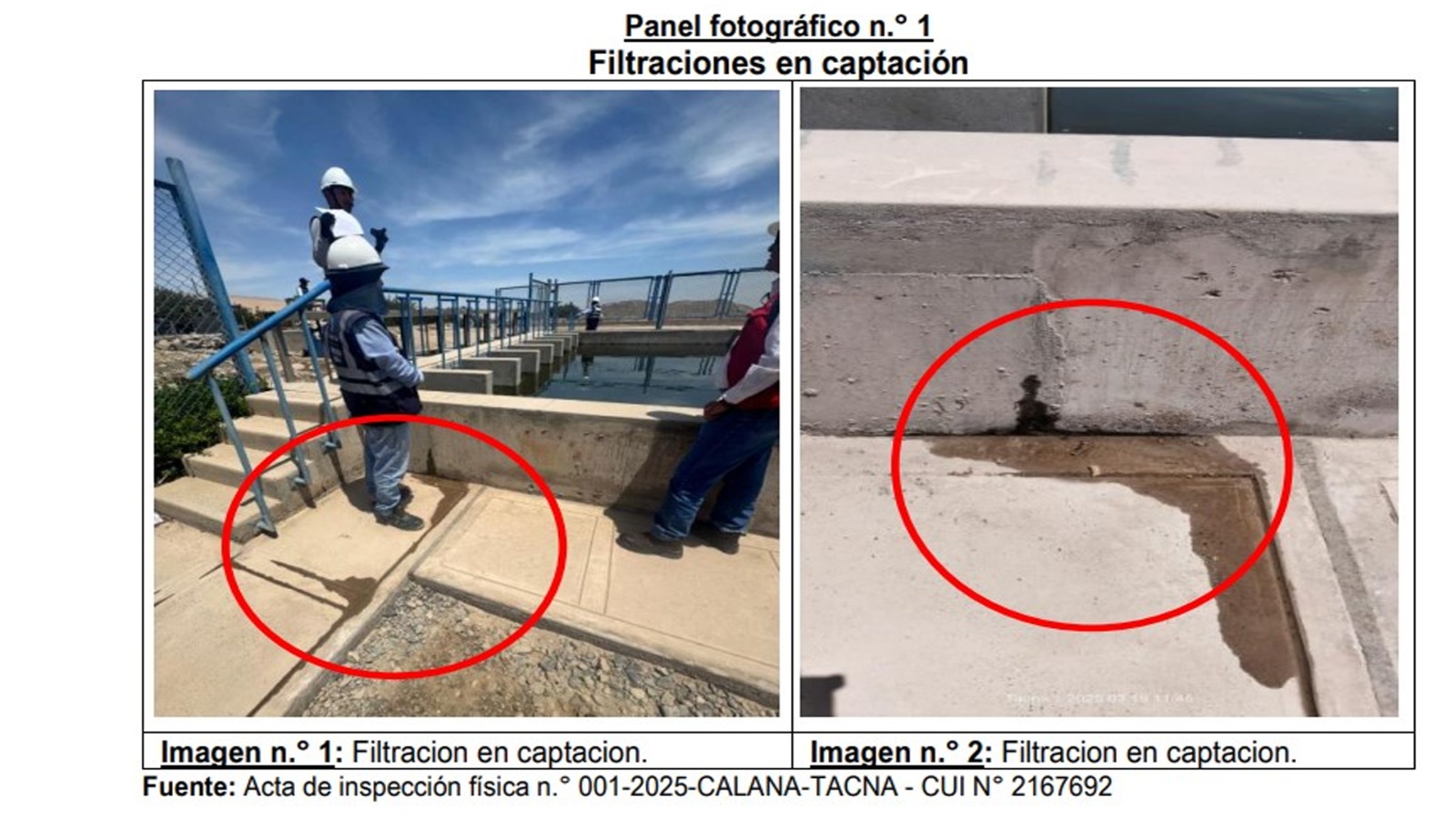 Deficiencias en planta de tratamiento de agua potable en Calana