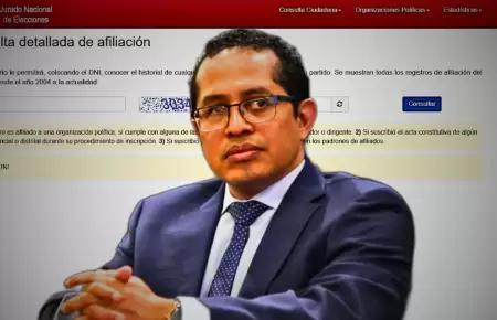 Presidente del JNE responde tras denuncias de afiliaciones indebidas