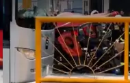 Mototaxi choca con bus del Metropolitano tras ingresar a la va exclusiva en SMP: Impacto dej dos heridos