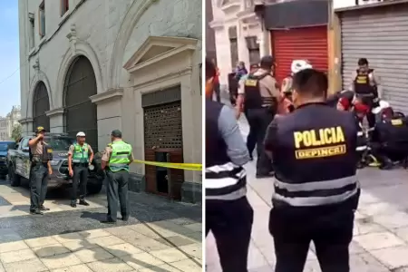 Robo frustrado en Jr. de la Unin deja un delincuente muerto.
