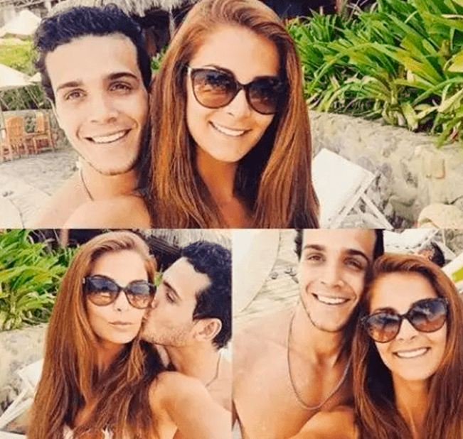 Mario Irivarren y Laura Spoya en Mncora en 2015 que avivaron los rumores de un presunto romance.