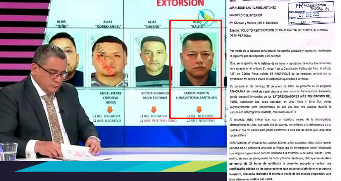 Sereno pidi a Santivez retractarse en enero por acusarlo de extorsionador, pero no recibi respuesta.
