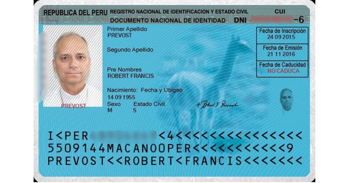 Nuevo papa tiene DNI peruano.