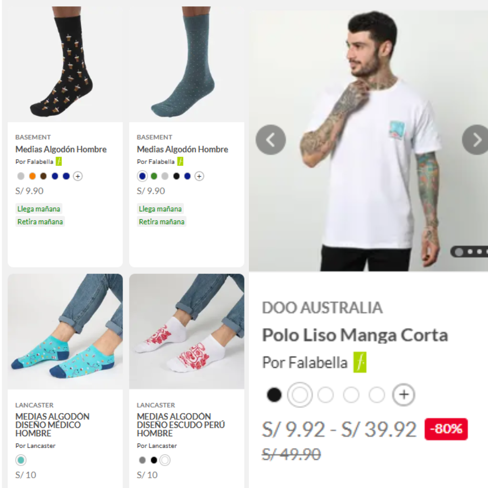 Prendas para nios.