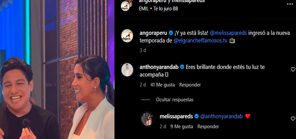 Anthony Aranda y su mensaje a Melissa Paredes.