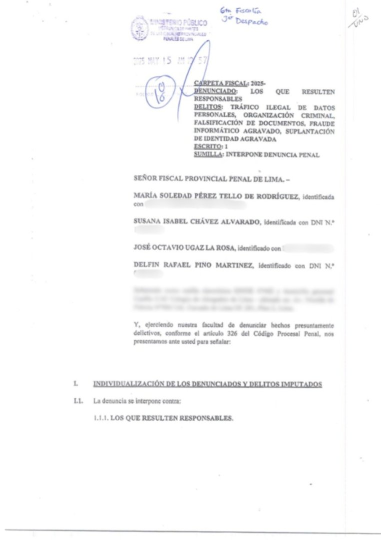Denuncia por falsificacin de firmas