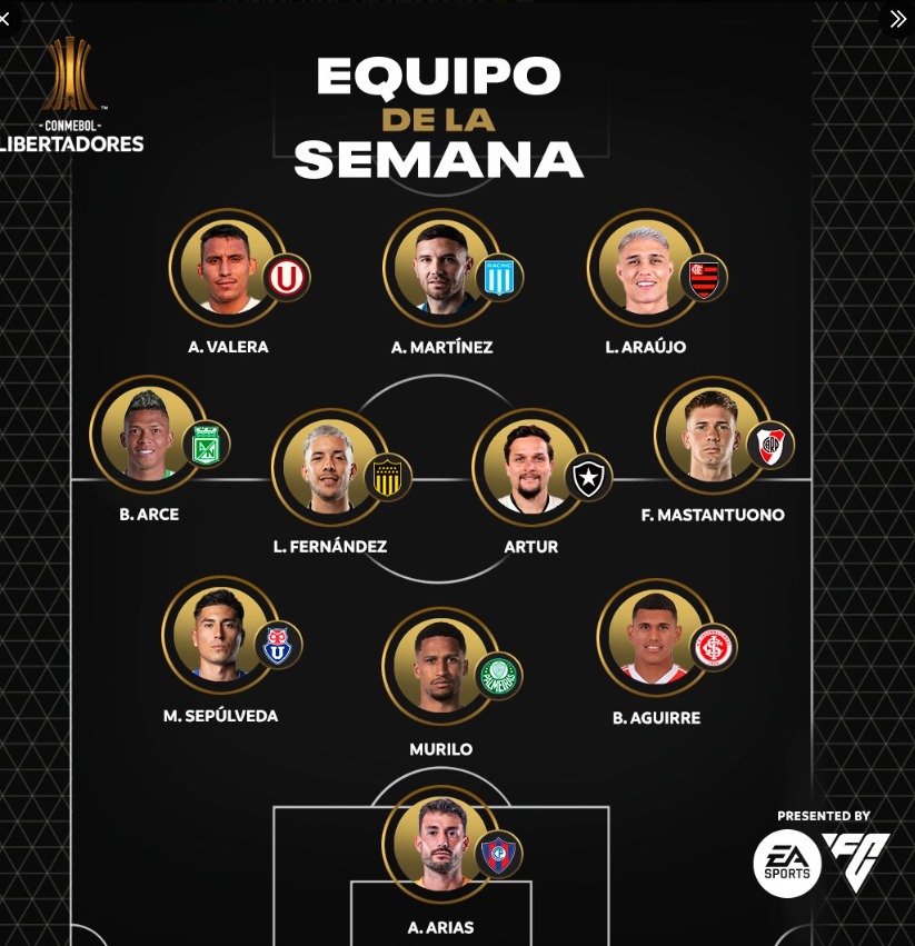 Alex Valera fue elegido en el once ideal de la Copa Libertadores.