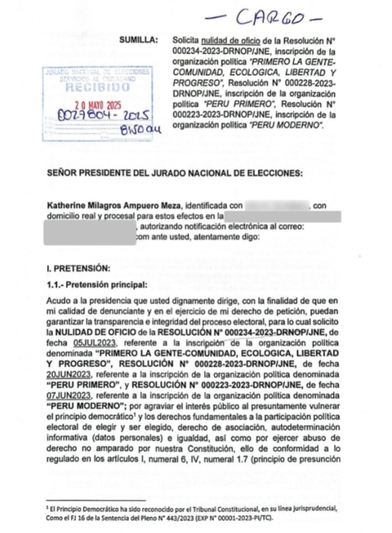 Solicitud de nulidad de oficio