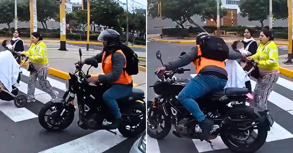 Motorizado con chaleco roba a madre de familia.